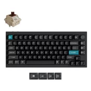 Mechaninė 75% klaviatūra Keychron Q1 Ultra 8K – USB + RF belaidis + Bluetooth, RGB, juoda