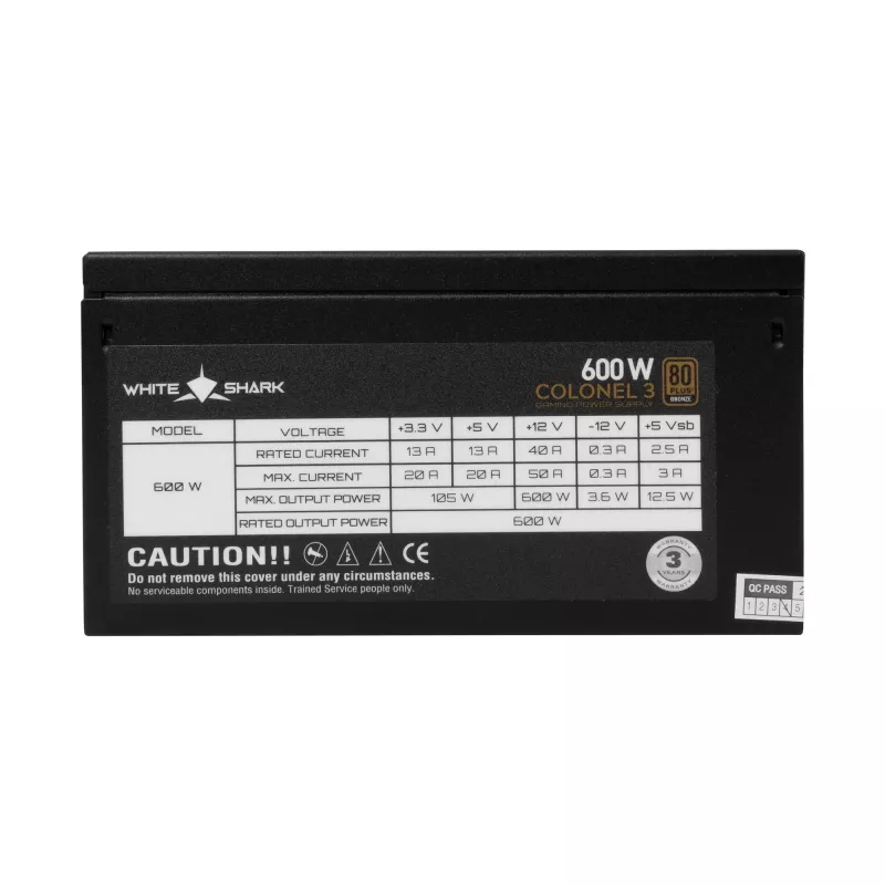 Maitinimo blokas White Shark GPSU-B600S Colonel-3 600W