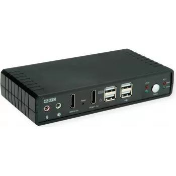 ROLINE KVM jungiklis Dual Head 1U-2PCs HDMI 4K60 (14.01.3047)