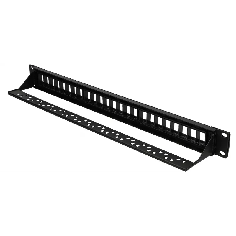 Patchpanel Extralink 24 prievadų U/UTP modulinis, 1U, juodas, 482,6 mm