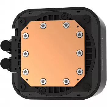 Skysčio aušinimo komplektas DeepCool LQ240 – 240 mm radiatorius, 2×120 mm PWM ventiliatoriai, RGB, vamzdelis 41 cm, aliumininis radiatorius, juodas