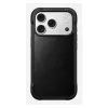 Dėklas telefonui Nomad Rugged Leather Case, skirtas Apple iPhone 17 Pro, oda/TPU/PC/aliuminis, tinka 16 cm (6,3 colio) ekranams, juodos spalvos