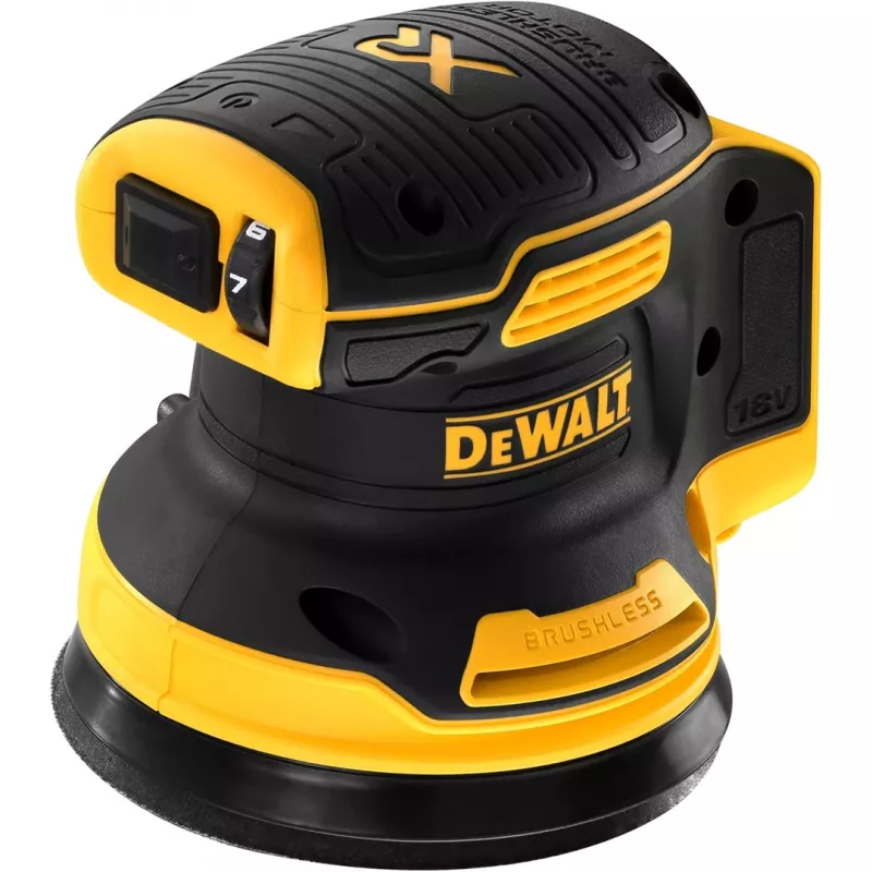 Šlifuoklis diskinis DeWALT DCW210N bešepetėlis 18 V, 125 mm pagrindas, 8000–12000 OPM, 930 g