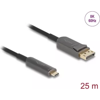 Aktyvus optinis kabelis DELOCK USB-C į DisplayPort 25.00 m (81608)