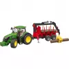 BRUDER John Deere 7R 350 su miško priekaba ir 4 rąstais