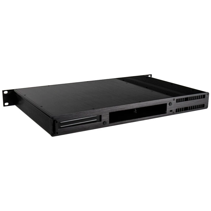 Akasa Galileo TU3 1U stovo korpusas Thin Mini-ITX, be ventiliatoriaus, OEM, juodas