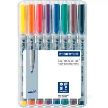 Markeriai Staedtler 315 WP8 – 8 spalvų rinkinys (juoda, mėlyna, ruda, žalia, oranžinė, raudona, violetinė, geltona)