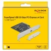 DeLOCK USB 3.2 Gen 2x2 PCIe 3.0 x4 adapteris, Low-Profile, 1 x USB-C (89036)