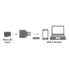 USB-C į microSD kortelių skaitytuvas su raktų pakabuku