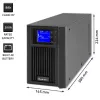 Nepertraukiamo maitinimo šaltinis QOLTEC 53981 On line 2kVA, 2000 VA