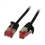 Patch kabelis RJ45 CAT6 250MHz 0,15m juodas U/FTP plonas apvalus d 3,6mm - tinklo kabelis (S217270)