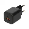 Išorinis tinklo maitinimo adapteris IBOX ILUC42B 12V 2A, 33W, USB-A + USB-C PD3.0, QuickCharge 3.0, universalus