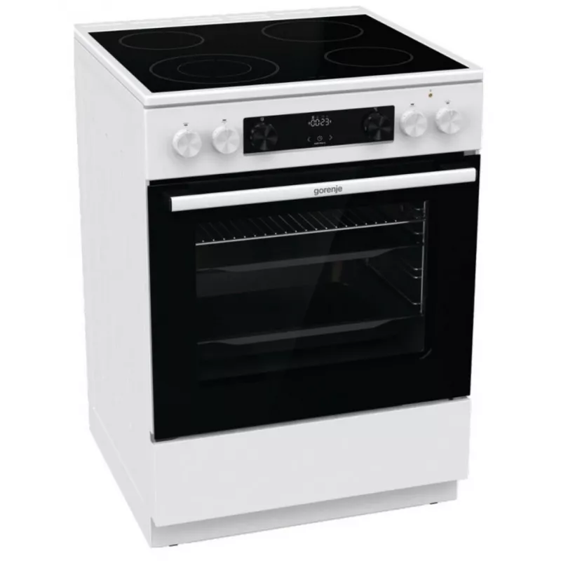 GORENJE GECS6C70WC Laisvai pastatoma elektrinė viryklė su keramine kaitlente