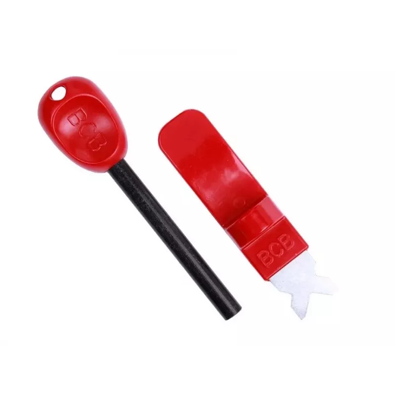 Išgyvenimo kompasas BCB CN340 – švytintis ciferblatas, plastikinė rankena, 110 mm, 47 g, raudonas