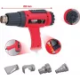 Šilumos pistoletų rinkinys ks tools 960.1190 su 4 antgaliais