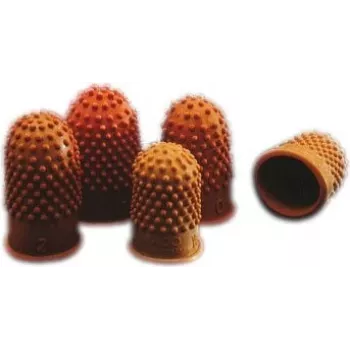 Rexel Thimblettes Velos dydis 00 - 15 mm skersmuo, oranžinė, guminiai pirštų antgaliai, dėžutė po 10 vnt.