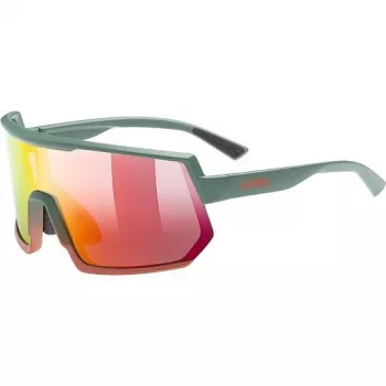 Universalūs sportiniai akiniai UVEX sportstyle 235 – Unisex, pusiau berėmiai, žali/raudoni