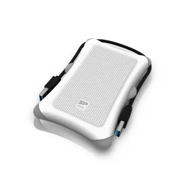 Išorinis kietasis diskas Silicon Power Armor A30 2TB 2,5 colio USB 3.2 Gen 1, baltas, atsparus smūgiams, 256 bitų AES
