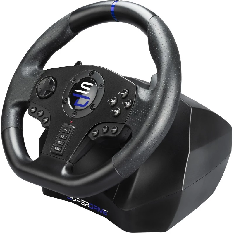 Vairas su pedalais Subsonic SV750 juodas 270° sukimosi kampas USB