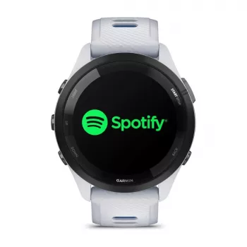 Išmanusis laikrodis GARMIN Forerunner 265 — 46 mm GFRP korpusas, AMOLED 1,3 colio, GPS/GLONASS/Galileo, 15 dienų baterija, 5 ATM, silikoninis dirželis