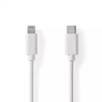 Nedis USB-C į Lightning laidas 1 m, baltas