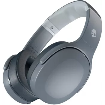Ausinės Skullcandy Crusher Evo — laidinės ir belaidės, pilkos, 40 h atkūrimas, USB-C, AUX, sulankstomos