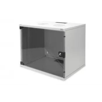 Sieninis 19 inch 9U spintelė Digitus SOHO, pilka, su stiklo durimis