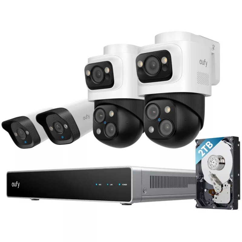 EUFY NVR apsaugos sistema S4 Bullet-PTZ+ Bullet Cam (E8E00323)