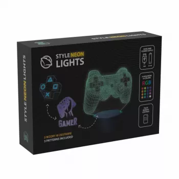 LED stalinė lempa MANTA SNL122RGB RGB 3D šviesos dekoracija, keičiama spalva, USB maitinimas