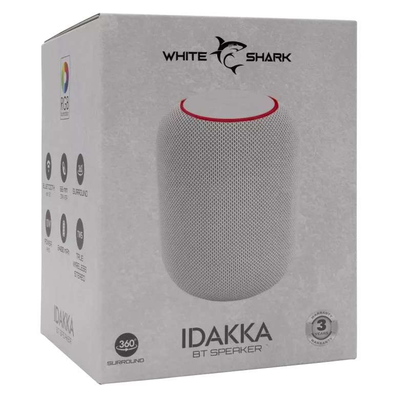 Nešiojamas garsiakalbis White Shark GBT-619 Idakka Baltas