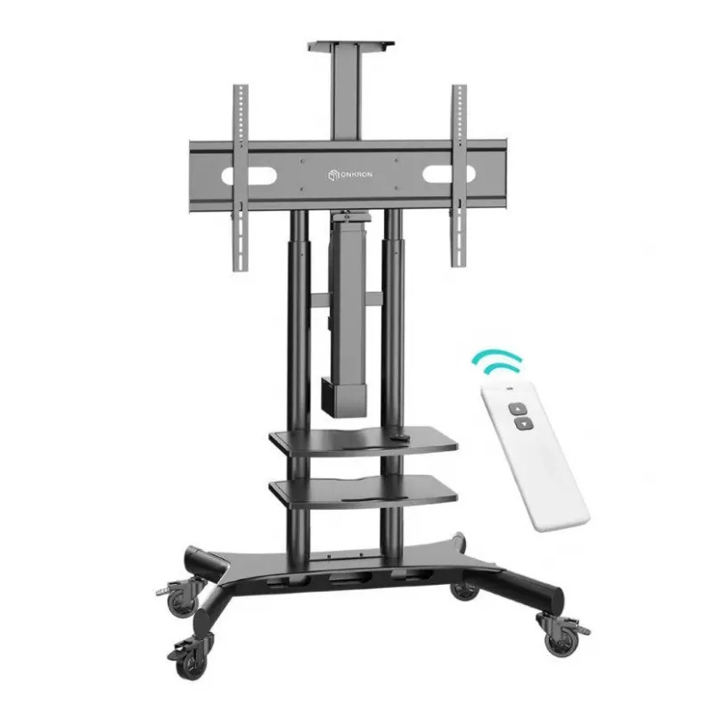 ONKRON TS1881E-B mobilus TV stovas su elektriniu kėlimu, 50–86 col., juodas, VESA tvirtinimas