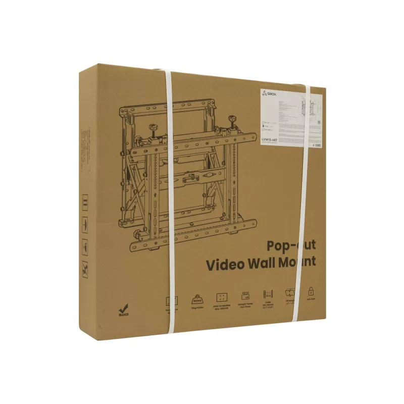 SBOX LVW13-46T fiksuotas TV laikiklis 45–70 colių televizoriams, VESA iki 600x400