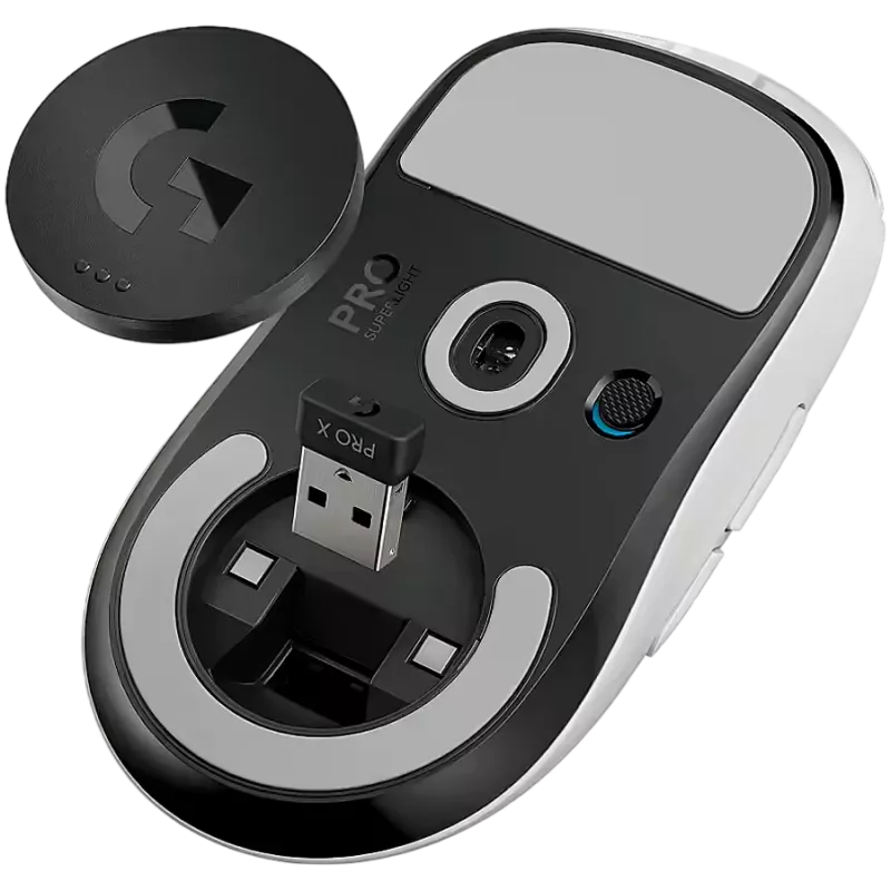 LOGITECH G PRO X SUPERLIGHT 2c kompaktiška belaidė žaidimų pelė - BALTA - 2.4GHZ - EER2-933