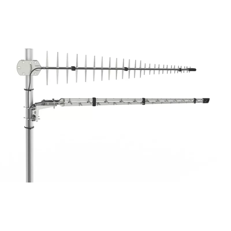 Poynting Antennas LTE/GSM stiebo antena A-LPDA-0092 sidabrinė SMA (M) LoRa Helium 11dbi Yagi/stiebo antena SMA vyriška 7m kabelis