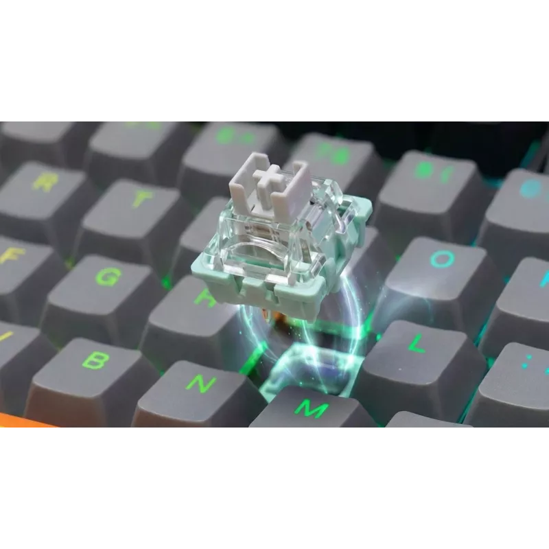 Gaming klaviatūra Savio ASTRAL WHITE JADE 3 COLOURS USB QWERTY US International