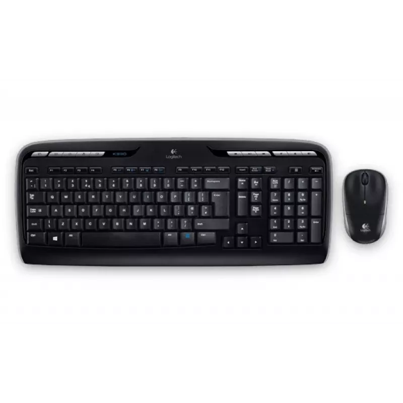 Belaidis klaviatūros ir pelės rinkinys Logitech MK330, US QWERTY, juodas