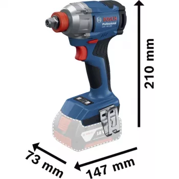 Poveikinis veržliaraktis Bosch GDX 18V-285 solo C — 18V belaidis, 285 Nm sukimo momentas