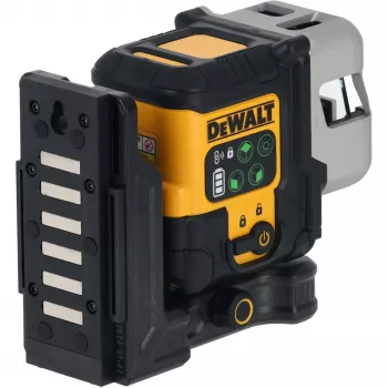 Belaidis kelių linijų lazerinis nivelyras DeWalt DCLE14301GB 3×180° kryžminės linijos, 18V, žalios linijos, integruota Powerstack Li‑Ion baterija