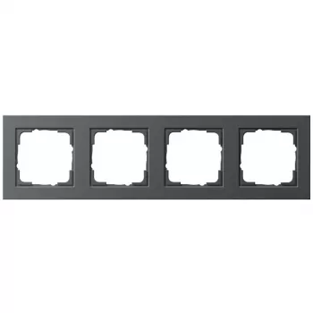 Jungiklio/kištukinio lizdo dangtelis GIRA E2 Antracitas, termoplastikas, bevaržtis, 80,8×294,7×9,3 mm