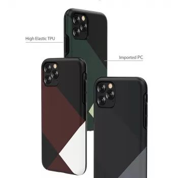 Apsauginis dėklas telefonui Devia Simple style grid iPhone 11 Pro, raudonas