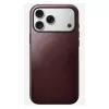 Odiniu dangteliu dėklas Nomad Modern, skirtas iPhone 17 Pro Max (6,9 colio) — Burgundijos spalvos, oda+TPU+PC