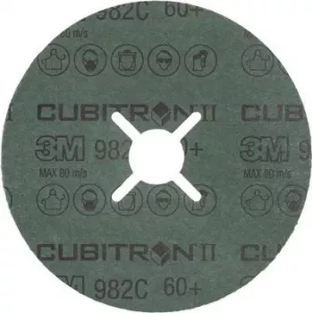 Šlifavimo pluoštiniai diskai 3M Cubitron II 982C 180 x 22 mm P60, pakuotė 25 vnt.
