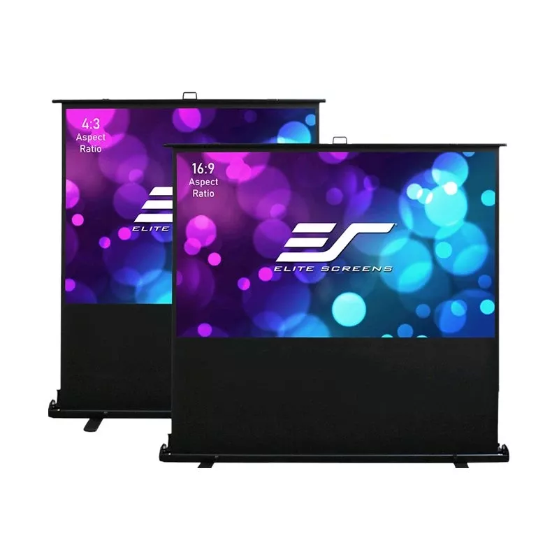Projekcinis ekranas Elite Screens ezCinema 2 – 107 colių (2,72 m) 16:9, matomas plotis 2,37 m, aukštis 133,6 cm, baltas/juodas