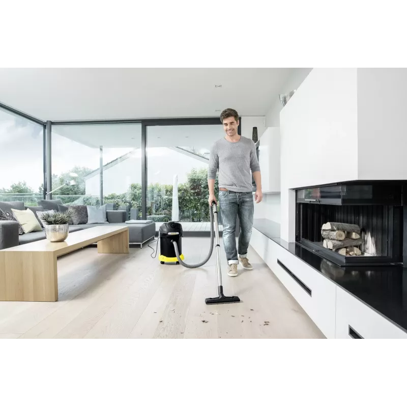 Sausas dulkių siurblys Karcher AD 4 Premium – 17 L, 600 W, be maišelio, metalinė žarna, chromuotas vamzdis