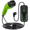 Qoltec 52465 Mobilus EV kroviklis 2-in-1 Type2 su reguliavimu | 3.5kW | 230V | LCD | Nešiojamas | Sieninis | 5m
