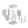 Sieninis tinklo stovas Lanberg WF11-3306-10S 6U 30 kg pilkas