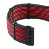 CableMod PRO Series ModMesh C-Series maitinimo laidų rinkinys Corsair RMi/RMx — juodi/raudoni pinti laidai