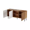 Komoda cama meble JUNGLE 152x40,5x74,5 cm – ąžuolas wotan, juodos kojelės, medžio drožlių plokštė