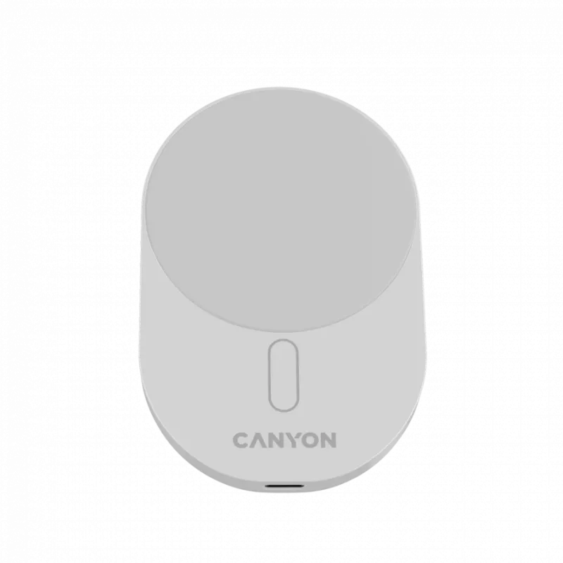 Automobilinis belaidis įkroviklis CANYON OnGrip 105 15W Qi2 baltas