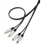 SpeaKa Professional SP-7870144 RCA garso jungiamasis kabelis [2x RCA kištukas – 2x RCA kištukas] 1,00 m juodas SuperSoft apvalkalas, paauksuoti kontaktai